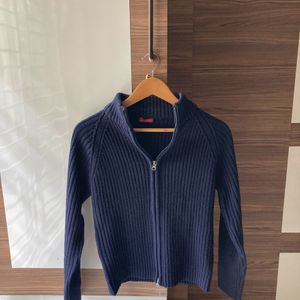 Rib Knit Zipper