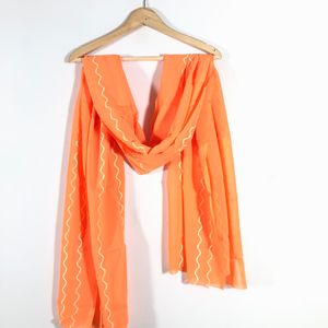 Orange Embroided Dress Material Set(Women’s)