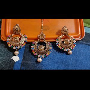 Earrings With Mangtika