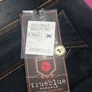 Trueblue Black Jeans Border Line Lite Shade 34 Size