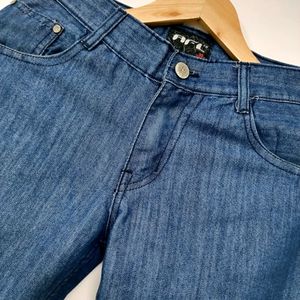 AFL by Fbb Solid Blue Mens Jeans