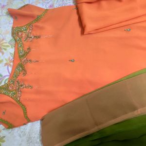 Ethnic wear suit M size organge colour