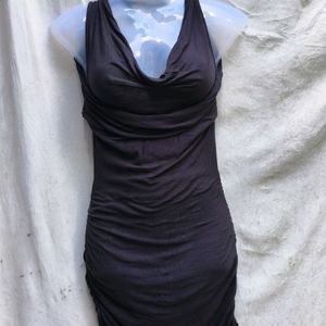 SEXIEST BLACK COWL NECK BODYCON