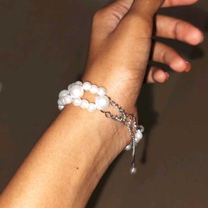 White Bead Bracelet