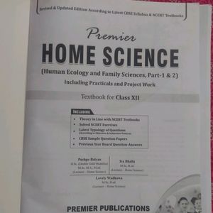 Home Science Class 12th