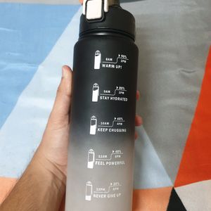 Motivational Gym Water Bottle (Black)