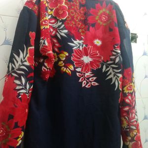 Pakistani Red And Blue Kurta