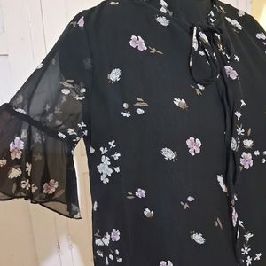 Black Floral Top