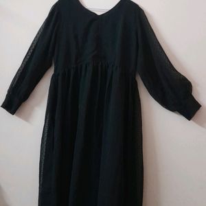 Curve Plus Size Max Black Flare Long Frock!
