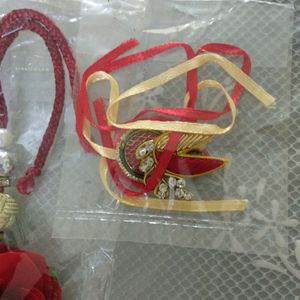 Red Rose Rakhis for Bhai Bhabhi