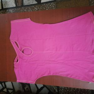 Pink Top With Little Back Cutout