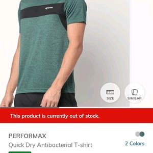 PERFORMAX DRY FIT DARK GREEN T-SHIRT SIZE-S