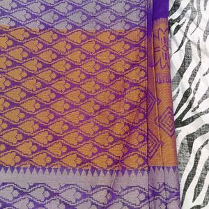 violet colour saree