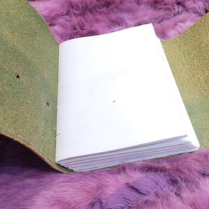 Camouflage Key Leather Diary With White Paper