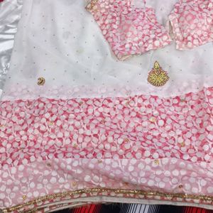 White Party Wear Saree