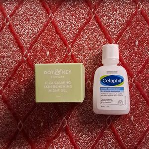 THE VIRAL 🎀Cetaphil Cleanser And Dot&key Night Ge