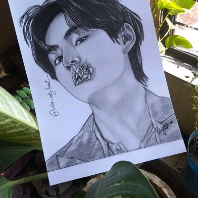 BTS Pencil Sketch A5 Art Print Kim Taehyung V Drawing, K-pop, Gift, ARMY -  Etsy Norway