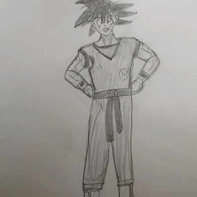 How To Draw Goku Easy, Step by Step, Drawing Guide, by Dawn - DragoArt