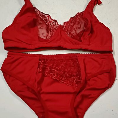 Bra, 32 Size Red Colour New Bra And Panty Set