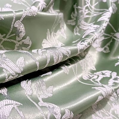pistachio green pure silk satin fabric