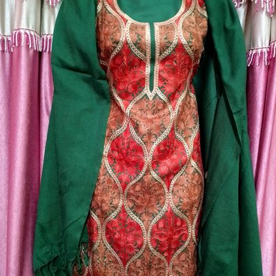 Crepe Kashmiri Embroidery Aari Work Dress Material at Rs 7000/piece in Jammu