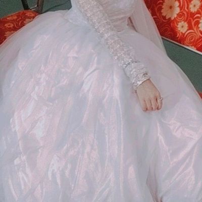 White Princess Ball Gown Wedding Dress 2022 Lace Appliques Long Sleeves  Wedding Gowns Plus Size Robe De Mariee