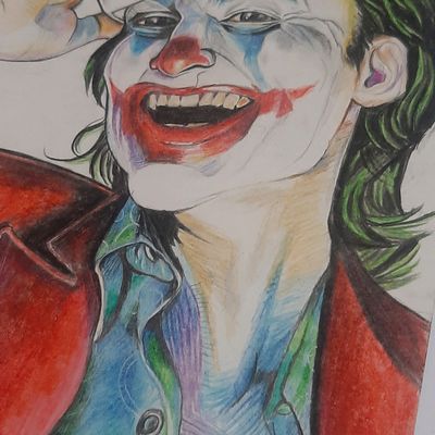 Pencil Sketch of Joker - Desi Painters