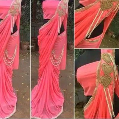 Wedding Wear Orange And Pink Color Lehenga Style Saree at best price in  Chennai