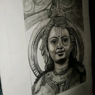 SKETCH OF HINDU GOD LORD RAM (in progress) | PeakD