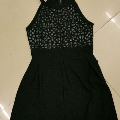 Black strappy high neck swim dress one piece India | Ubuy