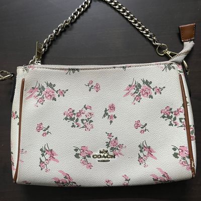 COACH Fragrance Tote Bag FLORAL White w/Flowers Shoulder Bag PURSE NWT |  eBay