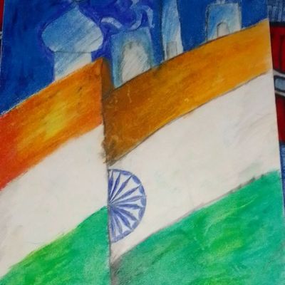 Pin by KALA SPANDAN on draw and paint | Flag drawing, India flag, Flag art