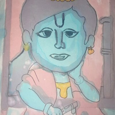 Lord Krishna Drawing Photo - Drawing Skill