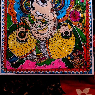 Mice Clipart Ganesh - Easy Drawing Of Krishna With Colour, HD Png Download  - kindpng