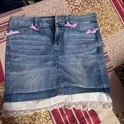 R13 Asymmetrical Distressed Denim Mini Skirt - Farfetch | Diy skirt, Denim  mini skirt, Distressed denim