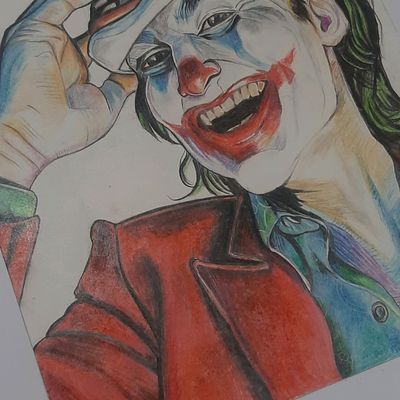 Artwork | Colour Pencil Art Of Joker By Artist Anmol | Freeup