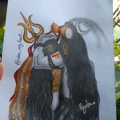 How to draw Shiv - Parvati