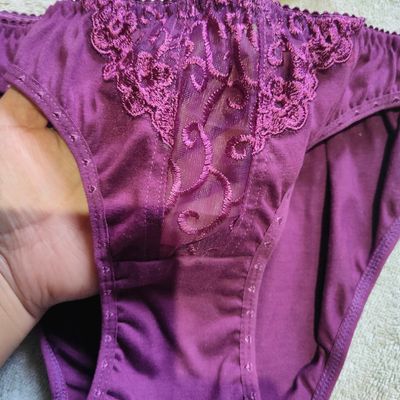 Bra, Beautiful Purple Colour Net Bra Panty