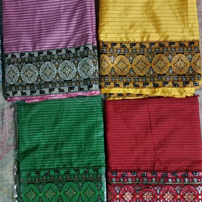 Cotton printed saree with blouse at Rs 350 | Cotton Printed Saree in Guntur  | ID: 2853041247773