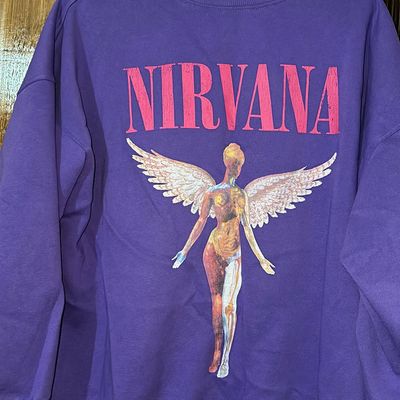Sweaters & Sweatshirts, H&M Nirvana Sweatshirt Purple