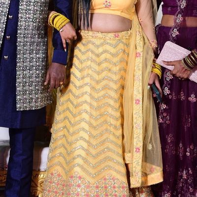 Buy Indian Lehenga Choli - Pink And Yellow Embroidery Wedding Lehenga Choli  In USA UK CANADA