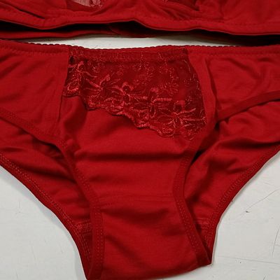 Bra, 32 Size Red Colour New Bra And Panty Set