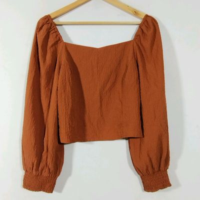 Tops & Tunics, Zudio Brownish Crop Top