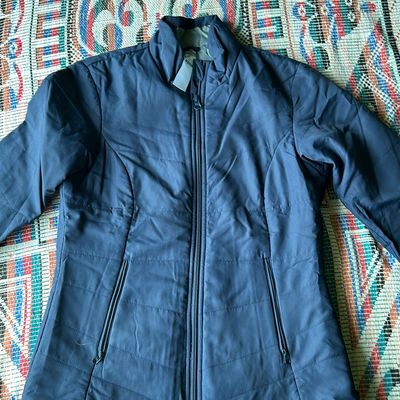 Women Puffer Jacket for Trekking - MT50 Navy Blue