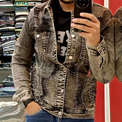 Denim jacket - Black - Men | H&M IN