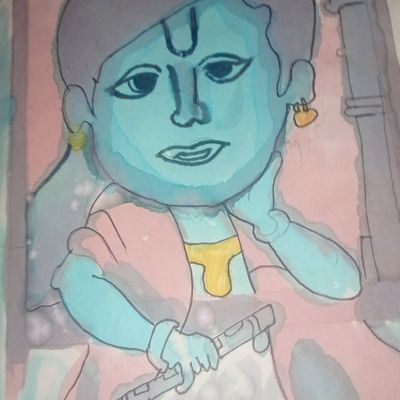 Krishna Ji Drawing Easy // How To Draw Krishna Drawing // Janmashtami  Drawing Easy // Pencil Art