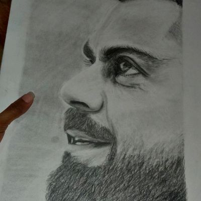 Virat Kohli Drawing Art - Drawing Skill