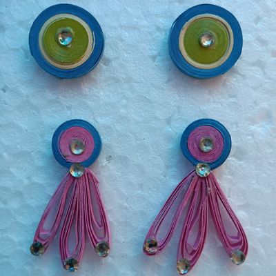 Handmade Jewelry - Paper Quilling Fringed Stud Earrings - video Dailymotion