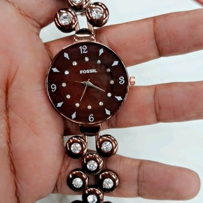 Party Wear Fancy Ladies Pink Leather Strap Watch at Rs 130 in Delhi