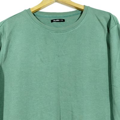 T-Shirts & Shirts, Zudio Dark Green Round Neck T-Shirts (Men)